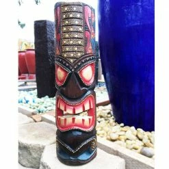 Best reviews of ❤️ Backyard X-Scapes 20 in. Tiki Mask Hawaiian Dot Art Wood Wall Decor 🛒 -Miracle-Gro Sales Store backyard x scapes garden statues mask20 1 31 1000