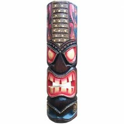 Best reviews of ❤️ Backyard X-Scapes 20 in. Tiki Mask Hawaiian Dot Art Wood Wall Decor 🛒