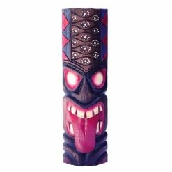 Best Sale 💯 Backyard X-Scapes 20 in. Tahitian Tonge with Dot Art Tiki Mask Backyard Wood Art Decor 🎉