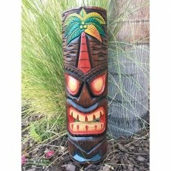 Cheap 🥰 Backyard X-Scapes 20 in. Tiki Mask Palm Tree Polynesian Wood Art Decoration 🎁 -Miracle-Gro Sales Store backyard x scapes garden statues mask20 7 31 1000