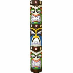 Outlet ⭐ Backyard X-Scapes 40 in. Three Face Totem, Tropical Decor Tiki Mask Hand Carved Wood Art ⌛