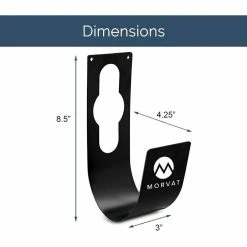 Wholesale 🔥 Morvat Wall Mount Holds Up to 100 ft. Hose Premium Metal Garden Hose Hook Holder 👍 -Miracle-Gro Sales Store black morvat hose reels mor hosehanger 2 a 4f 1000
