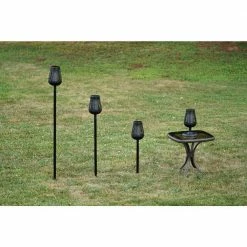 Cheapest 🥰 PIC Solar Insect Killer Torch with LED Flame Effect 💯 -Miracle-Gro Sales Store black pic citronella candles torches dfst c3 1000