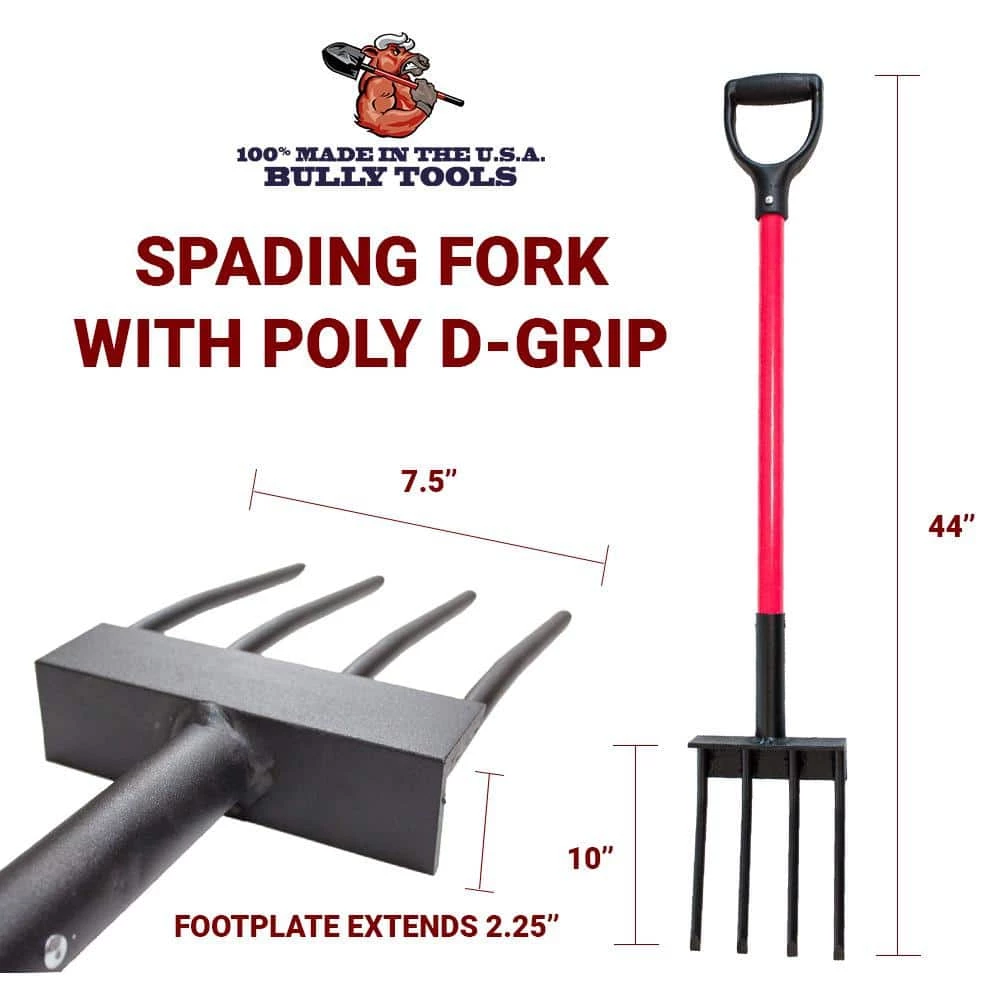 Hot Sale 🤩 Bully Tools Spading Fork with Fiberglass D-Grip Handle 😀 5 Hot Sale 🤩 Bully Tools Spading Fork with Fiberglass D-Grip Handle 😀 - Image 5