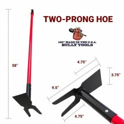 Best Pirce 🎉 Bully Tools 12-Gauge 2-Prong Weeding Hoe with Fiberglass Handle 🌟 -Miracle-Gro Sales Store bully tools garden hoes 92357 fa 1000