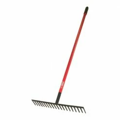 Coupon 👏 Bully Tools 4 lb. 18-Tine Stone Rake with Fiberglass Handle and 7-Gauge Steel Head 💯