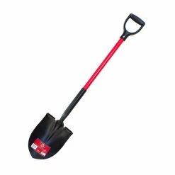 Cheap ๐ฏ Bully Tools 35.5 in. Fiberglass D-Grip Handle 14-Gauge Steel Round Point Shovel ๐