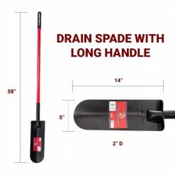 Top 10 ⌛ Bully Tools 12-Gauge 14 in. Drain Spade with Fiberglass Long Handle ⌛ -Miracle-Gro Sales Store bully tools shovels 82530 fa 1000
