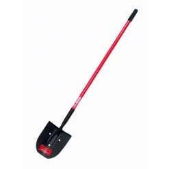 Promo ⌛ Bully Tools 14-Gauge Rice Shovel with Fiberglass Long Handle, 3-Drain Holes 🌟