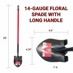 Wholesale ❤️ Bully Tools 14-Gauge Floral Spade with Fiberglass Handle 🌟 -Miracle-Gro Sales Store bully tools shovels 92710 44 1000