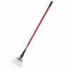 Cheap 🔔 Bully Tools 8 in. Shrub Rake with Fiberglass Handle and 10 Spring Steel Tines 💯