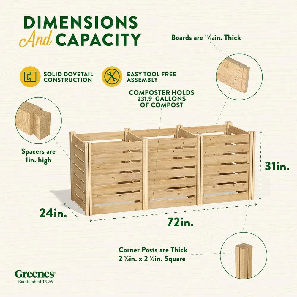 Coupon โ Greenes Fence Greenes 231.90 Gal. Cedar Wood Stationary Composter ๐ 6 Coupon โ Greenes Fence Greenes 231.90 Gal. Cedar Wood Stationary Composter ๐ - Image 6