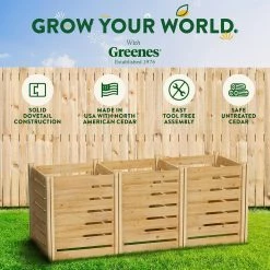 Coupon โ Greenes Fence Greenes 231.90 Gal. Cedar Wood Stationary Composter ๐ 15 Coupon โ Greenes Fence Greenes 231.90 Gal. Cedar Wood Stationary Composter ๐ -Miracle-Gro Sales Store greenes fence compost bins rccomp26 76 1000