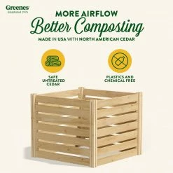 Coupon ❤️ Greenes Fence Greenes 173.92 Gal. Cedar Wood Composter 🎉 -Miracle-Gro Sales Store greenes fence compost bins rccomp36 1d 1000