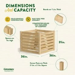 Coupon ❤️ Greenes Fence Greenes 173.92 Gal. Cedar Wood Composter 🎉 -Miracle-Gro Sales Store greenes fence compost bins rccomp36 40 1000