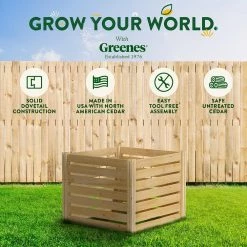 Coupon ❤️ Greenes Fence Greenes 173.92 Gal. Cedar Wood Composter 🎉 -Miracle-Gro Sales Store greenes fence compost bins rccomp36 76 1000