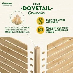 Cheapest ⭐ Greenes Fence 173.92 Gal. Stationary Composter 3-Sided Cedar Wood 😀 -Miracle-Gro Sales Store greenes fence compost bins rccomp36ac 4f 1000