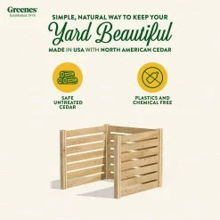 Cheapest ⭐ Greenes Fence 173.92 Gal. Stationary Composter 3-Sided Cedar Wood 😀 -Miracle-Gro Sales Store greenes fence compost bins rccomp36ac 66 1000