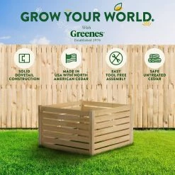 Best Sale 😍 Greenes Fence Greenes 309.17 Gal. Cedar Wood Stationary Composter ❤️ -Miracle-Gro Sales Store greenes fence compost bins rccomp48 76 1000
