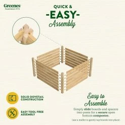 Best Sale 😍 Greenes Fence Greenes 309.17 Gal. Cedar Wood Stationary Composter ❤️ -Miracle-Gro Sales Store greenes fence compost bins rccomp48 c3 1000