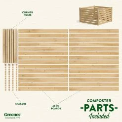 Best Sale 😍 Greenes Fence Greenes 309.17 Gal. Cedar Wood Stationary Composter ❤️ -Miracle-Gro Sales Store greenes fence compost bins rccomp48 fa 1000
