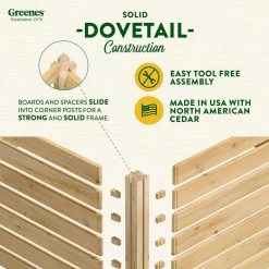 Outlet 😍 Greenes Fence Greenes 309.17 Gal. Cedar Wood Stationary Composter Add on Kit ⭐ -Miracle-Gro Sales Store greenes fence compost bins rccomp48adk 4f 1000