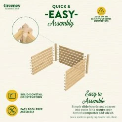 Outlet 😍 Greenes Fence Greenes 309.17 Gal. Cedar Wood Stationary Composter Add on Kit ⭐ -Miracle-Gro Sales Store greenes fence compost bins rccomp48adk c3 1000