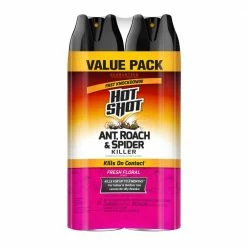 Wholesale 🔥 Hot Shot 17.5 oz. Ant, Roach, and Spider Insect Killer Aerosol Spray Fresh Floral Scent (2-Pack) 😉