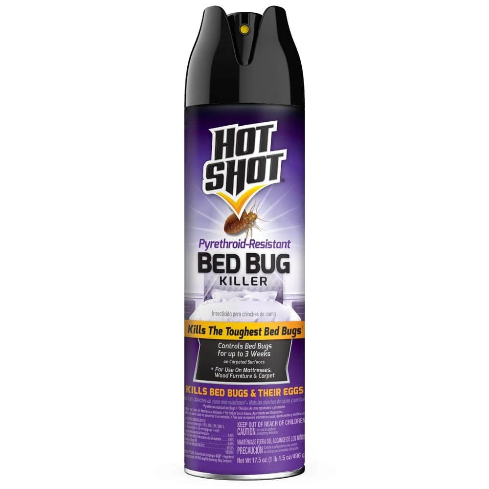 Brand new 🤩 Hot Shot 17.5 oz. Pyrethroid-Resistant Bed Bug Killer Aerosol 🌟 1 Brand new 🤩 Hot Shot 17.5 oz. Pyrethroid-Resistant Bed Bug Killer Aerosol 🌟