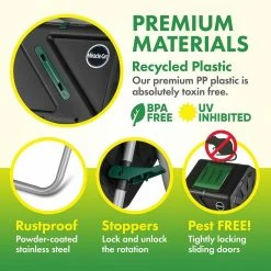 Top 10 🎉 Miracle-Gro Compact Design 27.7 Gal. (105 l) Single Chamber Tumbling Composter Outdoor Bin - Large Volume 🔥 -Miracle-Gro Sales Store miracle gro compost bins 105x1single mg 44 1000