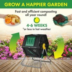 Top 10 🎉 Miracle-Gro Compact Design 27.7 Gal. (105 l) Single Chamber Tumbling Composter Outdoor Bin - Large Volume 🔥 -Miracle-Gro Sales Store miracle gro compost bins 105x1single mg fa 1000