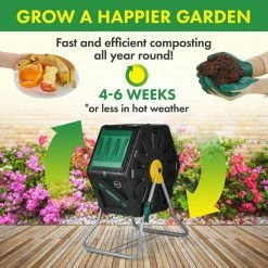 Best reviews of 😍 Miracle-Gro 18.5 Gal. (70 l) Capacity Heavy-Duty Compact Single Chamber Outdoor Garden Tumbling Composter Bin 🧨 -Miracle-Gro Sales Store miracle gro compost bins 70x1single mg fa 1000