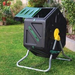 Best Pirce ✨ Miracle-Gro 18.5 Gal. Tumbling Garden Waste Soil Composter with Hand Tool Kit 🎁 -Miracle-Gro Sales Store miracle gro compost bins dfsc70 1f 1000