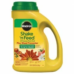 Outlet ✔️ Miracle-Gro Shake'n Feed 4.5 lbs. All-Purpose Plant Food Plus Weed Preventer 💯