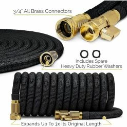 Hot Sale ❤️ Morvat 3/4 in. x 150 ft. Expandable Garden Hose Ultra Tough 5500D, 3-Layer Latex with Bag 😍 -Miracle-Gro Sales Store morvat garden hoses mor justehose 150 a c3 1000