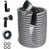 New 👍 Morvat 1/2 in. x 150 ft. Stainless Steel Garden Hose Set with with 10-Way Sprayer, Hose Holder ⌛