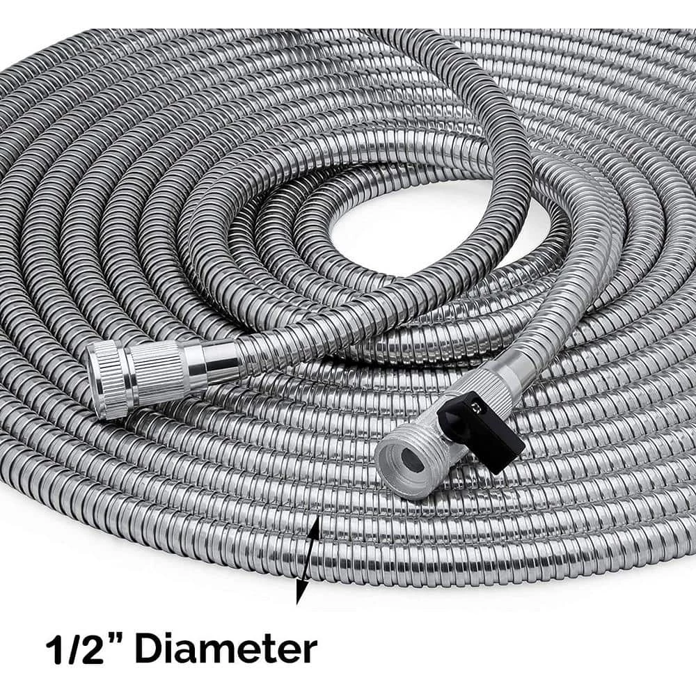 Discount โ Morvat 1/2 in. x 50 ft. Stainless Steel Garden Hose ๐ 2 Discount โ Morvat 1/2 in. x 50 ft. Stainless Steel Garden Hose ๐ - Image 2