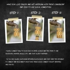 Brand new ✔️ Morvat 3/4 in. All Brass Quick Connect/Disconnect Garden Hose Fittings, Female and Male Connections (2-Sets) 😍 -Miracle-Gro Sales Store morvat hose connectors mor abqconnector 2 a 4f 1000