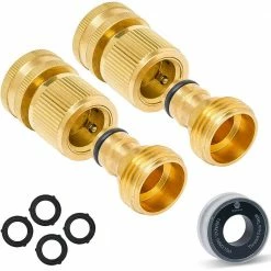 Brand new ✔️ Morvat 3/4 in. All Brass Quick Connect/Disconnect Garden Hose Fittings, Female and Male Connections (2-Sets) 😍