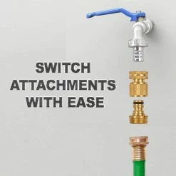 Brand new ✔️ Morvat 3/4 in. All Brass Quick Connect/Disconnect Garden Hose Fittings, Female and Male Connections (2-Sets) 😍 -Miracle-Gro Sales Store morvat hose connectors mor abqconnector 2 a fa 1000