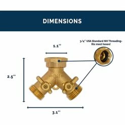 Best reviews of 😍 Morvat Brass Garden Hose Splitter, Heavy-Duty 2-Way Hose Connector Fitting ❤️ -Miracle-Gro Sales Store morvat hose connectors mor bconnector 2 a 1f 1000