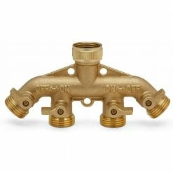 Discount 🛒 Morvat Brass Garden Hose Splitter, Heavy-Duty 4-Way Hose Connector Fitting 😉 -Miracle-Gro Sales Store morvat hose connectors mor bconnector 4 a c3 1000