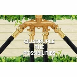 Discount 🛒 Morvat Brass Garden Hose Splitter, Heavy-Duty 4-Way Hose Connector Fitting 😉 -Miracle-Gro Sales Store morvat hose connectors mor bconnector 4 a fa 1000