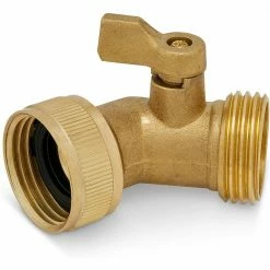 Buy ⭐ Morvat 45-Degree Solid Brass Garden Hose Elbow Connector with On/Off Shutoff Valve 😀 -Miracle-Gro Sales Store morvat hose connectors mor belbow 1 a 1f 1000