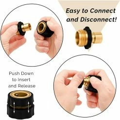 New 👍 Morvat Brass Quick Connect Hose Connector Set, Easily Add Attachments to Garden Hose (Pack of 6) 🧨 -Miracle-Gro Sales Store morvat hose connectors mor bhoseconnector 6pack a 4f 1000
