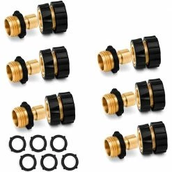 New 👍 Morvat Brass Quick Connect Hose Connector Set, Easily Add Attachments to Garden Hose (Pack of 6) 🧨