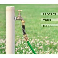 Best Sale 😀 Morvat Garden Hose Kink Protector with Coil Spring, Includes 1 Tape and 8 Extra-Rubber Washers (4-Pack) 😀 -Miracle-Gro Sales Store morvat hose connectors mor kcoil 4 a 1f 1000