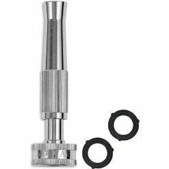 Budget 🥰 Morvat Nickel Plated Brass Heavy-Duty Twist Garden Hose Nozzle, Adjustable Power Sprayer, Fits Standard Hoses, Garden Sprayer 🧨