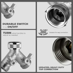 Hot Sale ❤️ Morvat Nickel Plated Brass Garden Hose Splitter, Heavy-Duty 2-Way Hose Connector Fitting (4-Pack) 😀 -Miracle-Gro Sales Store morvat hose connectors mor np connector 2 4pack a 4f 1000