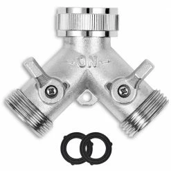 Buy 💯 Morvat Nickel-Plated Brass Garden Hose Splitter, Heavy-Duty 2-Way Hose Connector Fitting ❤️